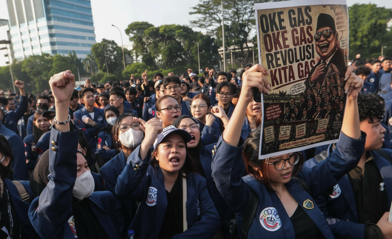 Mahasiswa Trisakti Masih Bertahan di DPR – 4.263 Personel Gabungan Disiagakan