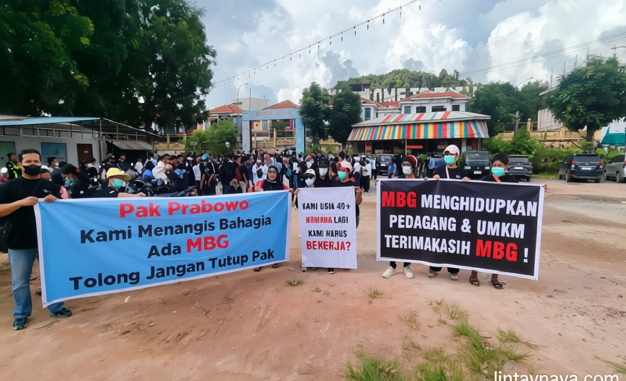 Key Strategy: Muncul Massa Bela MBG di Alun-Alun Batam Center, Aksi Sebentar Lalu Bubar