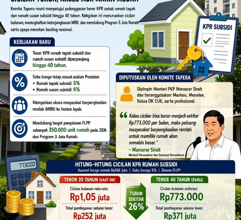 Key Strategy: BRIEF INSIGHT: KPR Subsidi Resmi Bisa 40 Tahun, Mampukah Mendongkrak Daya Beli dan Program 3 Juta Rumah?