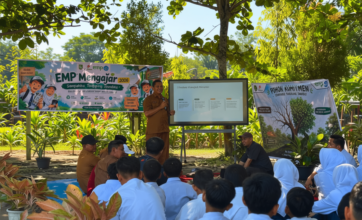 EMP Energi Gandewa Ajak Pelajar Rantau Bais Peduli Lingkungan