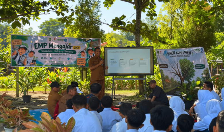EMP Energi Gandewa Ajak Pelajar Rantau Bais Peduli Lingkungan