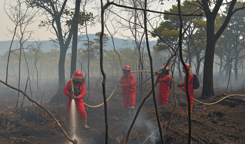 New Policy: Api Masih Membara di Lahan Gambut OKI, Operasi Udara dan Darat Diperkuat