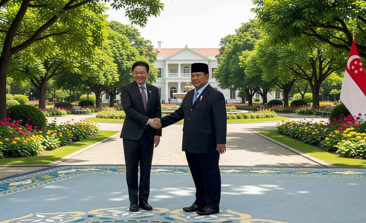Meeting Results: PM Singapura Tiba di Istana Negara, Gelar Pertemuan Tahunan Dengan Prabowo